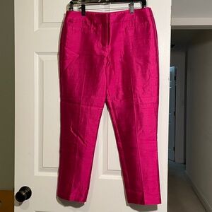 Talbots raw silk pants.